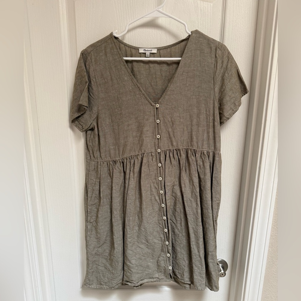 Madewell Linen/Cotton  Mini Dress